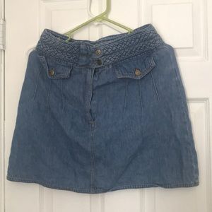 Free people braided denim skirt